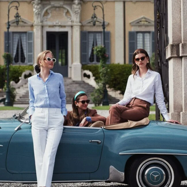 Hamlet Creative — editorial style shoot in front of an Italian villa